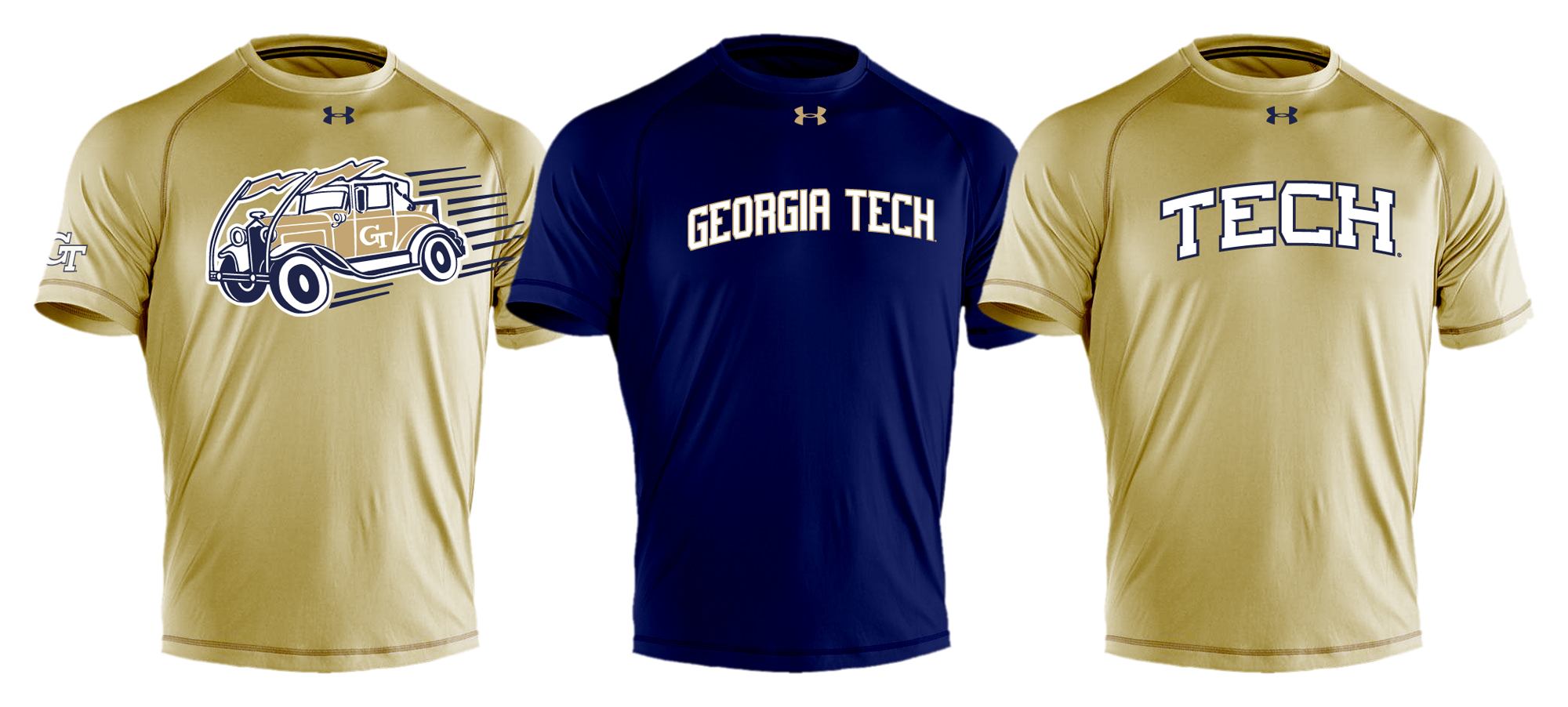 These are some examples of new merchandise that would be created using the new branding standards.